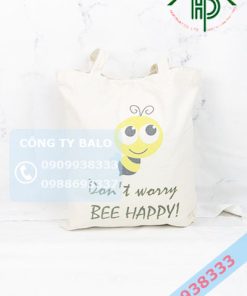 Túi vải canvas con ong