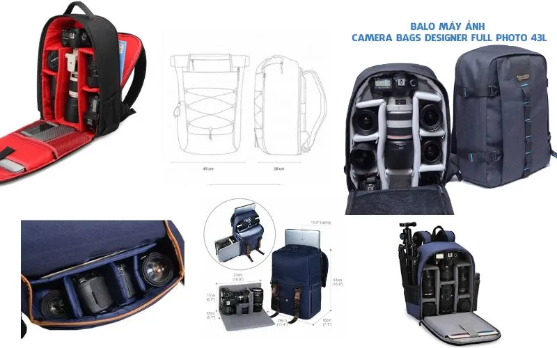 thiết kế balo camera