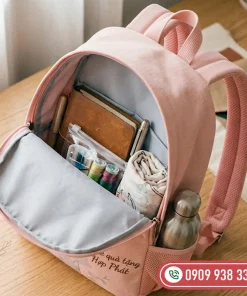 Balo Cá Nhân Tuổi Mão: Thiết Kế Hồng Pastel Thanh Lịch Tại Xưởng May Hợp Phát