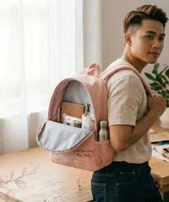 Balo Cá Nhân Tuổi Mão: Thiết Kế Hồng Pastel Thanh Lịch Tại Xưởng May Hợp Phát