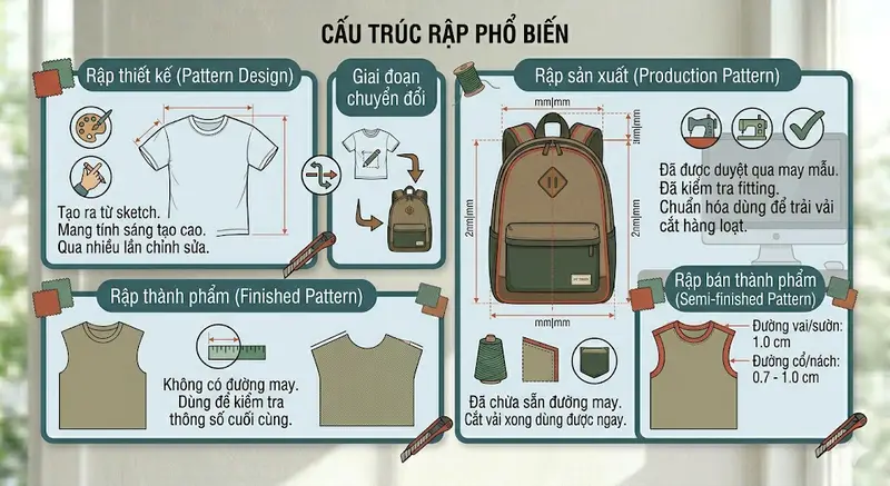 Cấu Trúc Rập Là Gì? Hướng Dẫn Toàn Diện Về Kỹ Thuật Tạo Mẫu Rập Trong May Mặc